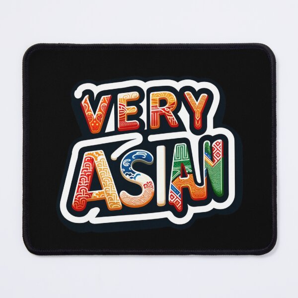 Item preview, Vibrant Tradition: Patterned 'VERY ASIAN' Typography Design designed and sold by ChromaticBlend.