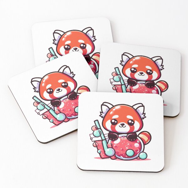 Item preview, Bubble Tea Cute Red Panda  designed and sold by bobateelovers.