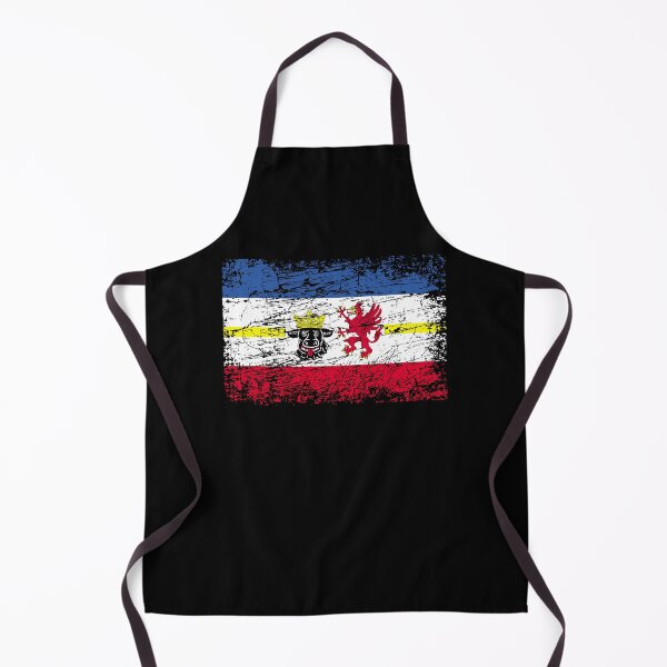 Item preview, Mecklenburg-Western Pomerania flag used look designed and sold by GeogDesigns.