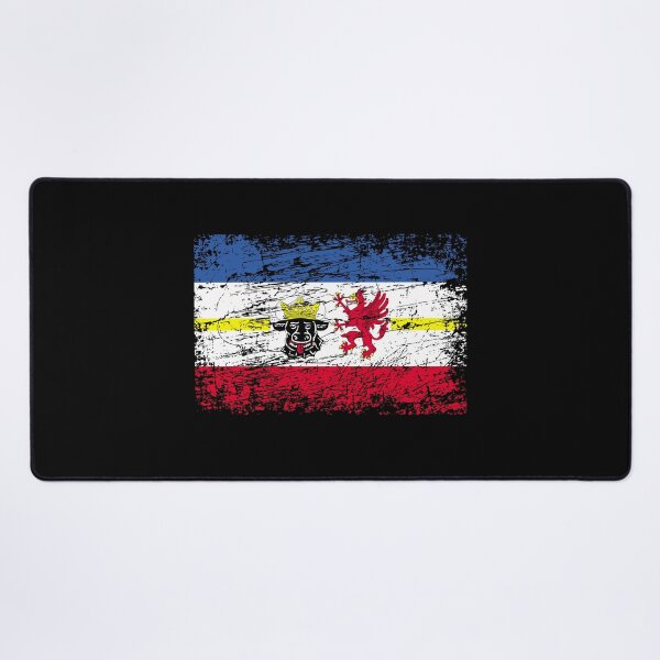 Item preview, Mecklenburg-Western Pomerania flag used look designed and sold by GeogDesigns.