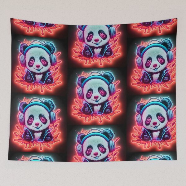 Item preview, Music panda neon designed and sold by ManikRaja.