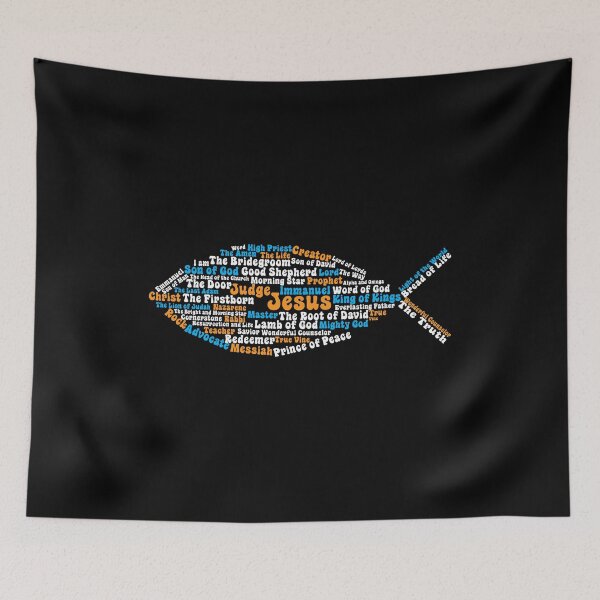 Item preview, Ichthys Jesus Names - Spiritual Journey designed and sold by clevercraft58.