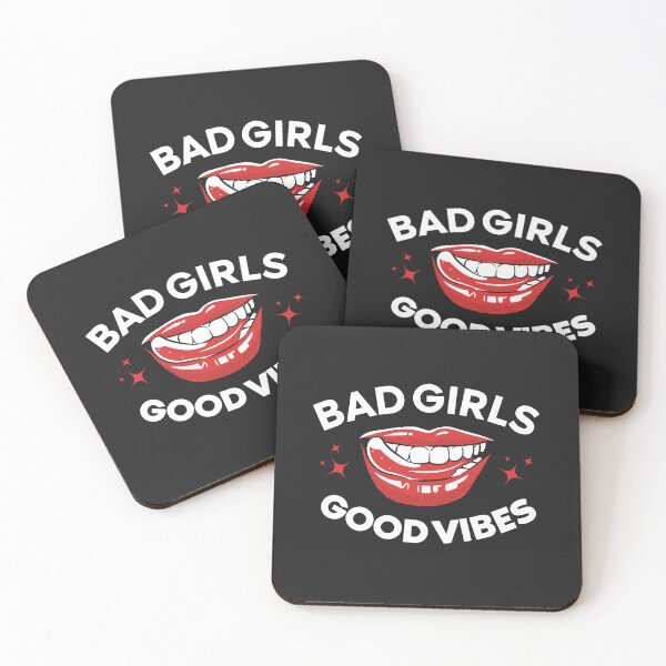 Item preview, Bad girls good vibes sexy red lips licking tongue designed and sold by portrait4you.