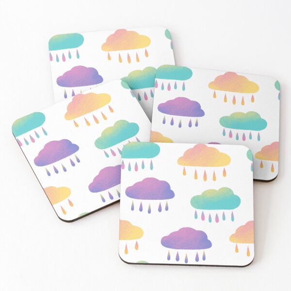 Item preview, Colorful rainy clouds pattern designed and sold by pinkyfish1010.