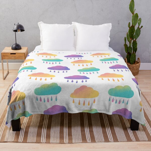 Item preview, Colorful rainy clouds pattern designed and sold by pinkyfish1010.