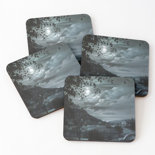 Item preview, Moon rise at the town designed and sold by Anton-Art-.