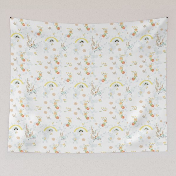 Item preview, Flowers sun bird in white background designed and sold by Carachuenni.