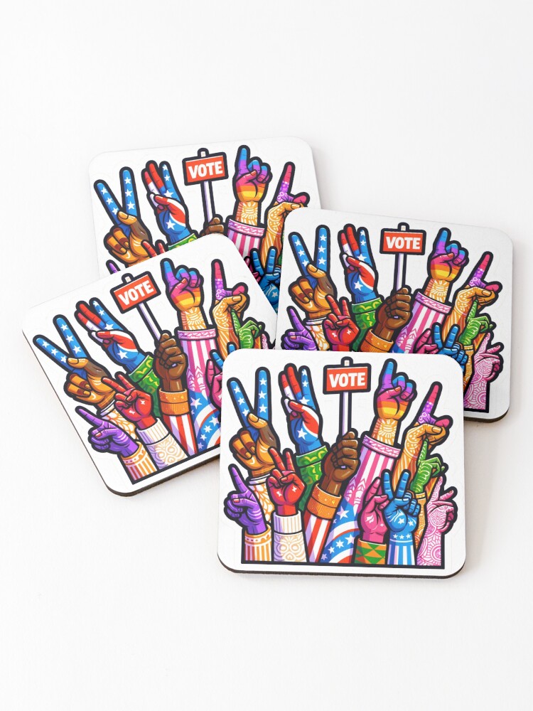 Thumbnail 1 of 5, Coasters (Set of 4), Vote designed and sold by Suhy.
