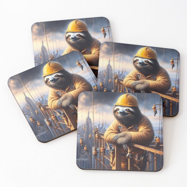 Item preview, Sloth Working the High Steel designed and sold by CrankyOldDude.
