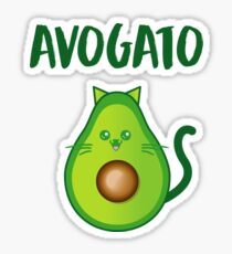 Avogato Addict shirt for avocato and catlover Sticker