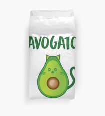 Avogato Addict shirt for avocato and catlover Duvet Cover