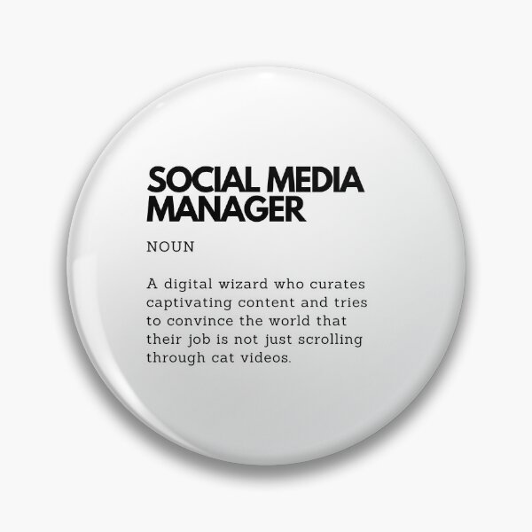 Item preview, Social Media Manager Definition | Funny Gift for Social Media Manager designed and sold by PakoArtStudio.
