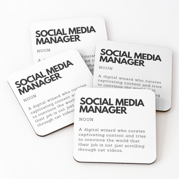 Item preview, Social Media Manager Definition | Funny Gift for Social Media Manager designed and sold by PakoArtStudio.