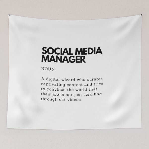 Item preview, Social Media Manager Definition | Funny Gift for Social Media Manager designed and sold by PakoArtStudio.
