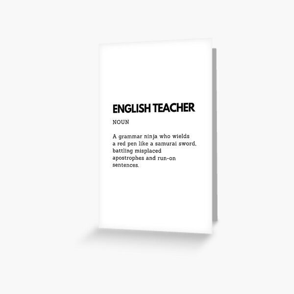 Item preview, English Teacher Definition | Funny Gift for English Teacher designed and sold by PakoArtStudio.