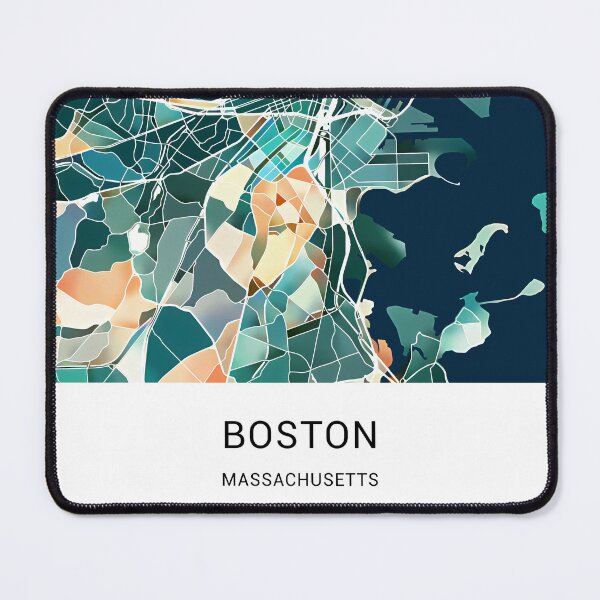 Item preview, Boston Massachusetts Named City Map - Lush Green designed and sold by StylishStacks.