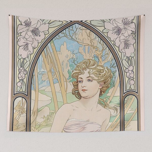 Item preview, The Four Times of the Day - Morning Awakening, by Alphonse Mucha. HIGH DEFINITION designed and sold by MINDTHECHERRY.