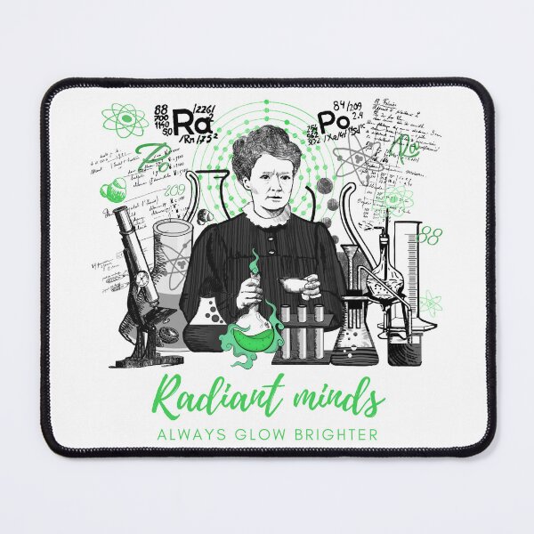 Item preview, Maria Skłodowska-Curie in green and black designed and sold by Drawmecute.