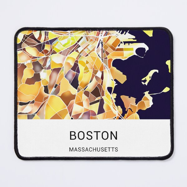 Item preview, Boston Massachusetts Named City Map - Golden Yellow designed and sold by StylishStacks.