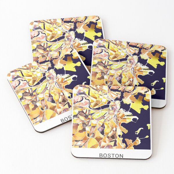 Item preview, Boston Massachusetts Named City Map - Golden Yellow designed and sold by StylishStacks.