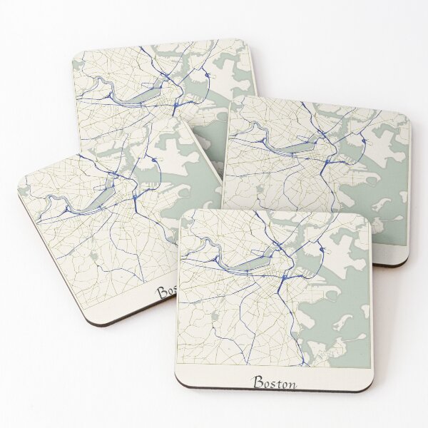 Item preview, Boston Massachusetts Named City Map - Hand-Drawn designed and sold by StylishStacks.