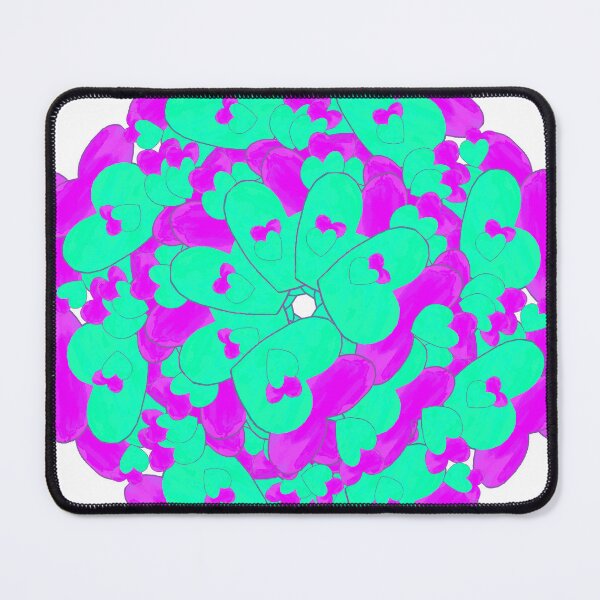 Item preview, Hand-painted Watercolor Purple and Green Hearts - Radial Pattern designed and sold by Victoria Rose.