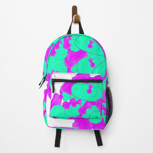 Item preview, Hand-painted Watercolor Purple and Green Hearts - Radial Pattern designed and sold by Victoria Rose.
