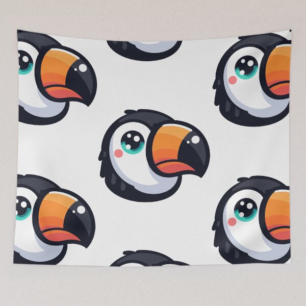 Item preview, Cute Vectoral Toucan Face designed and sold by ArtfulWeave.