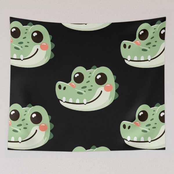 Item preview, Cute Vectoral Alligator Face designed and sold by ArtfulWeave.