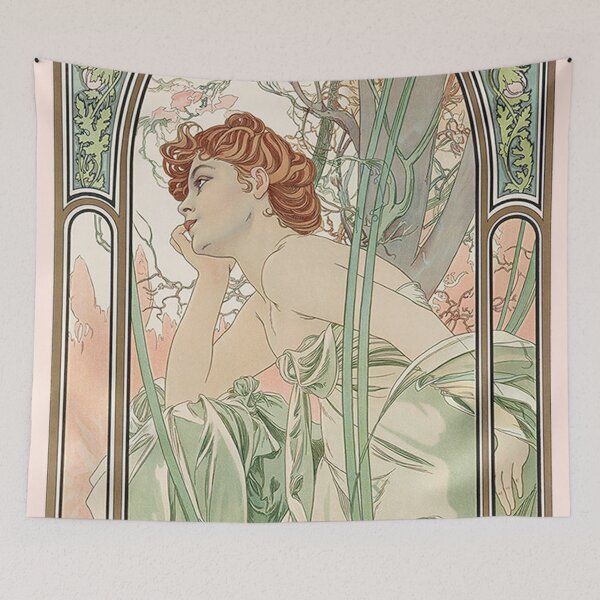 Item preview, The Four Times of the Day - Evening Contemplation, by Alphonse Mucha. HIGH DEFINITION designed and sold by MINDTHECHERRY.
