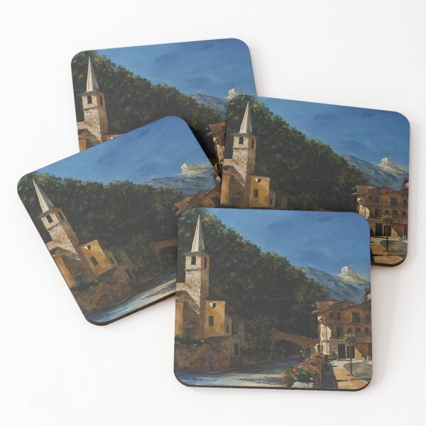 Item preview, Dreamy Italian Alps village designed and sold by Delemore Art.