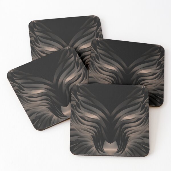 Item preview, wolf in brown abstract art designed and sold by birasart.