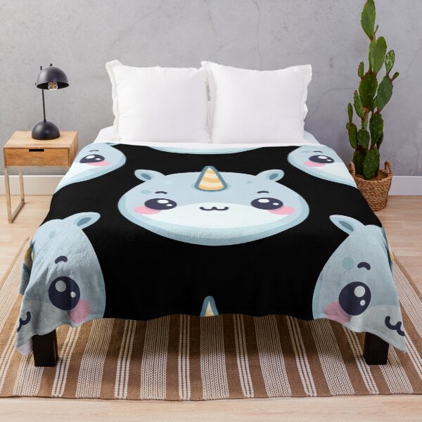 Item preview, Cute Vectoral Narwhal Face designed and sold by ArtfulWeave.