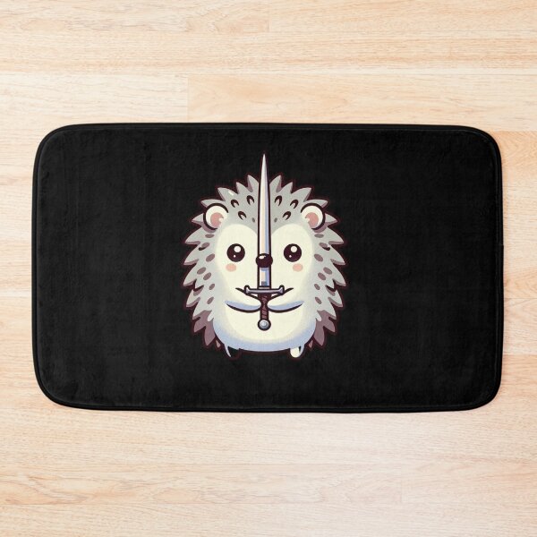 Item preview, Tiny Warrior: Adorable Hedgehog with a Sword designed and sold by ChromaticBlend.