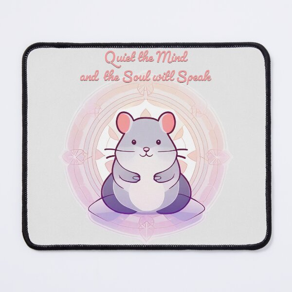 Item preview, Quiet the Mind and the Soul will Speak. Adorable hamster in meditation lotus. designed and sold by La Loca.