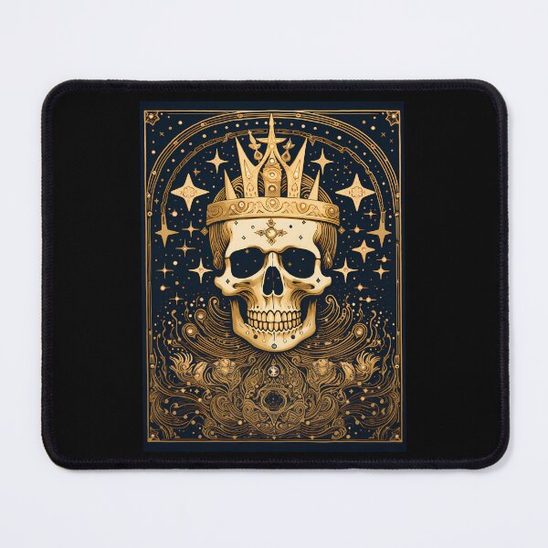 Item preview, A SMILING SKULL ADORNED IN GILDED GARNET SPLENDOR designed and sold by BorczVisuals.