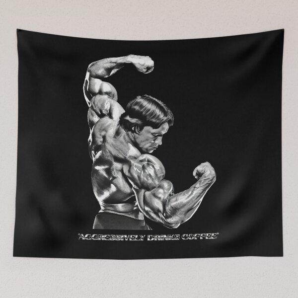 Item preview, Aggressively drinks coffee. Arnold Schwarzenegger Fan art. designed and sold by HuzaifaNaveedh.