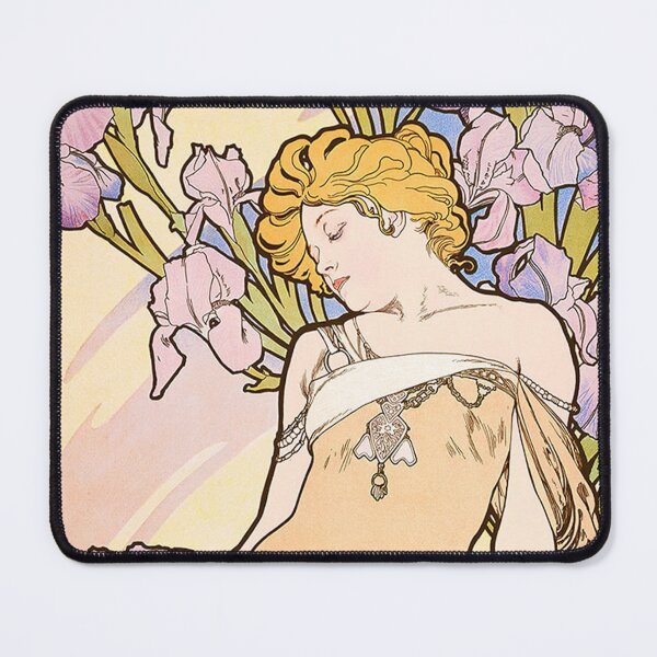 Artikelvorschau, Die Blumen – Nelke, von Alphonse Mucha. HOCHAUFLÖSEND entworfen und verkauft von MINDTHECHERRY.