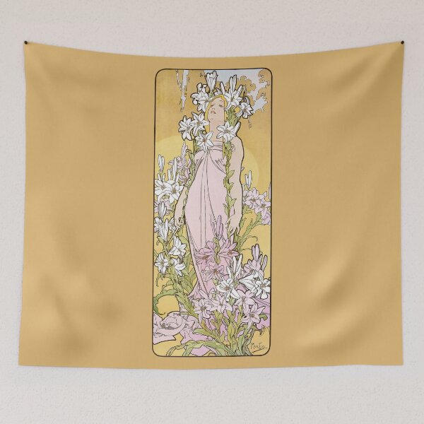 Item preview, The flowers, Lily,  by Alphonse Mucha. HIGH DEFINITION designed and sold by MINDTHECHERRY.