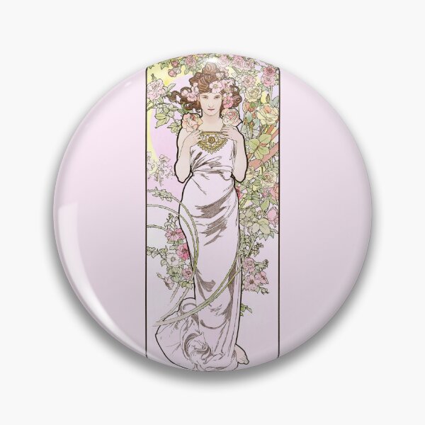 Artikelvorschau, Die Blumen – Rose, von Alphonse Mucha. HOCHAUFLÖSEND entworfen und verkauft von MINDTHECHERRY.