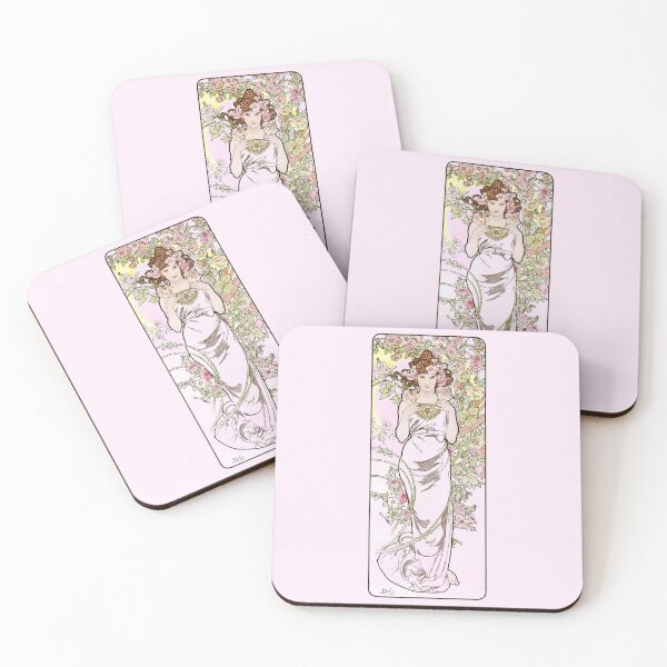 Item preview, The Flowers - Rose,  by Alphonse Mucha. HIGH DEFINITION designed and sold by MINDTHECHERRY.