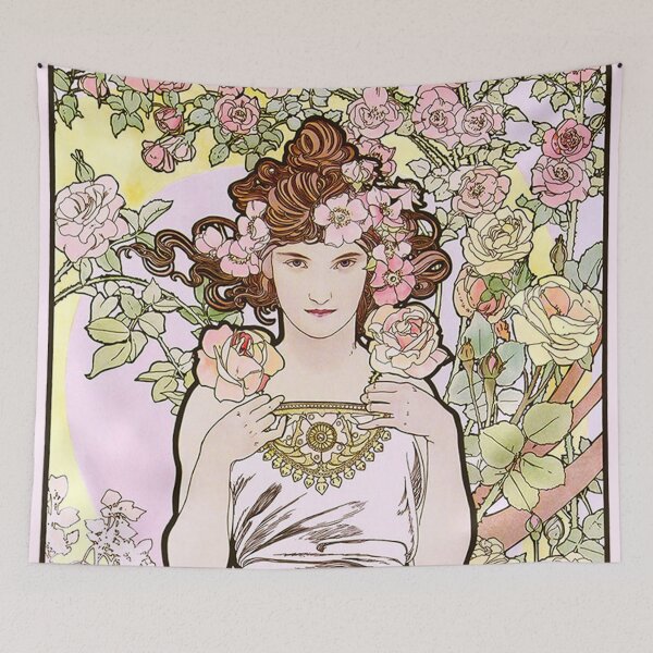 Item preview, The Flowers - Rose,  by Alphonse Mucha. HIGH DEFINITION designed and sold by MINDTHECHERRY.