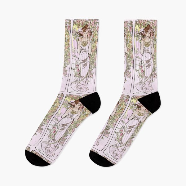 Item preview, The Flowers - Rose,  by Alphonse Mucha. HIGH DEFINITION designed and sold by MINDTHECHERRY.