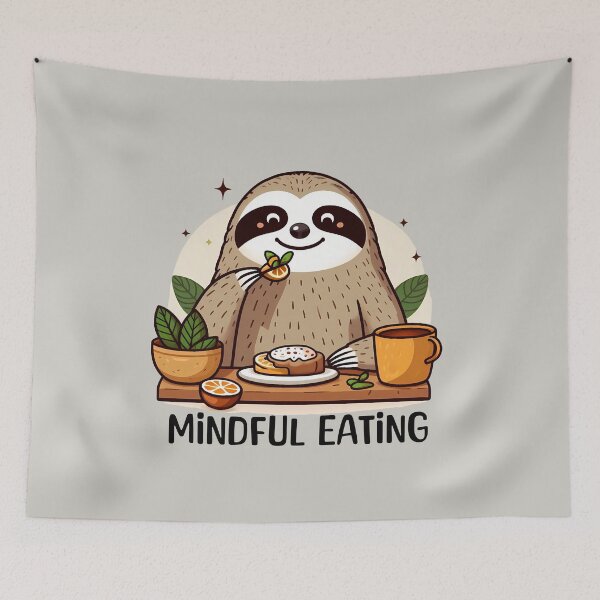 Item preview, Mindful Eating with Sloth designed and sold by Ingridpd.
