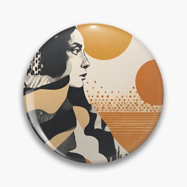 Item preview, Radiant Harmony: Girl and Sun Abstract Art 3 designed and sold by PatternXS.