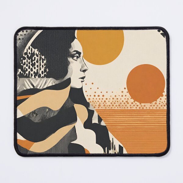 Item preview, Radiant Harmony: Girl and Sun Abstract Art 3 designed and sold by PatternXS.