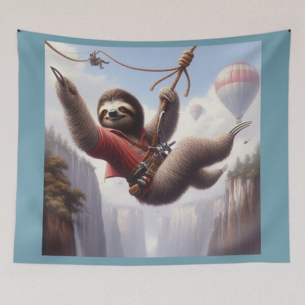 Item preview, Sloth Ziplining designed and sold by CrankyOldDude.