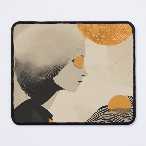 Item preview, Radiant Harmony: Girl and Sun Abstract Art 4 designed and sold by PatternXS.