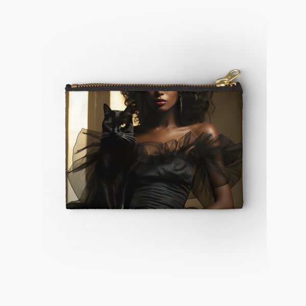 Item preview, Beautiful goth woman posing with her black cat designed and sold by daywithoutlight.