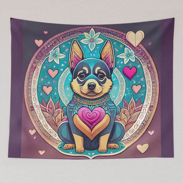Item preview, Valentine's Day dog 6 designed and sold by Mandalahijo.